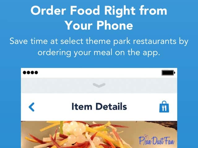Mobile Food Ordering At Walt Disney World